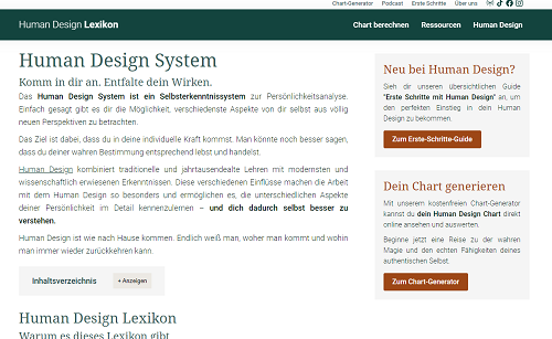 Screenshot Human-Design-Lexikon.de